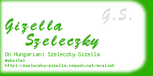gizella szeleczky business card